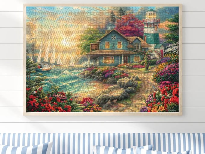 Mavi Konak  - 2000 Parça Puzzle - 3964