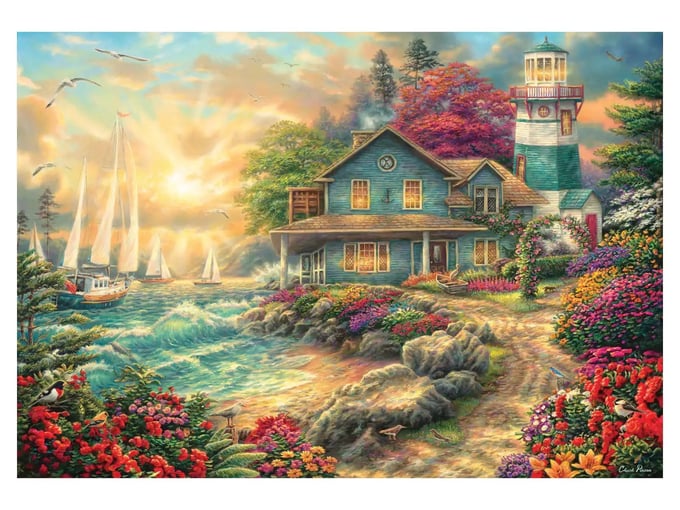 Mavi Konak  - 2000 Parça Puzzle - 3964