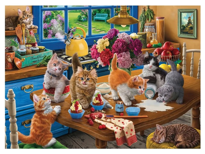 Mutfak Kedileri  - 1000 Parça Puzzle - 1114