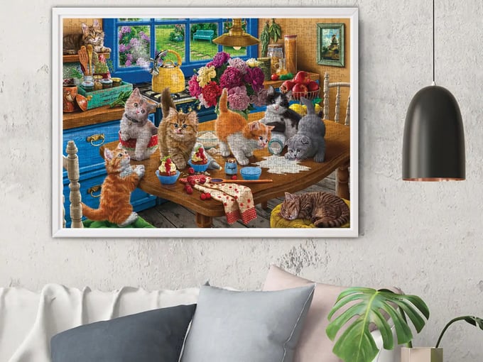 Mutfak Kedileri  - 1000 Parça Puzzle - 1114