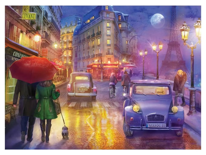 Paris de Bir Gece  - 1000 Parça Puzzle - 1070
