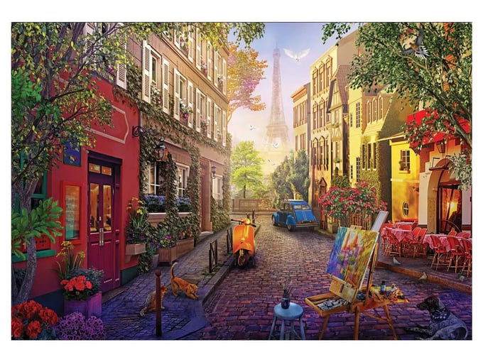 Paris Sokakları  - 2000 Parça Puzzle - 3961