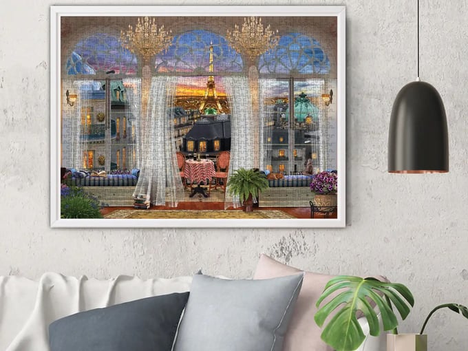 Paris Teras Manzarası  - 1000 Parça Puzzle - 1091