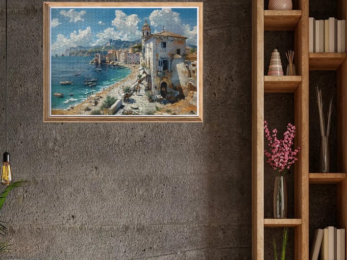 Sahil kasabası - 1000 Parça Puzzle - 1181