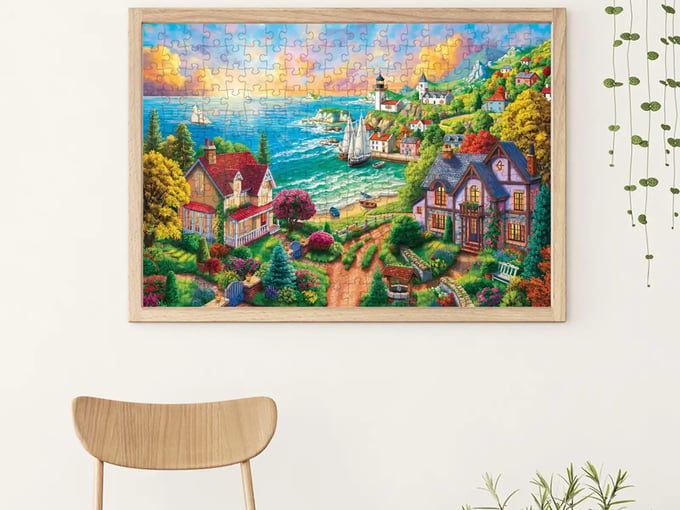 Sahildeki Köy  - 260 Parça Puzzle - 3343