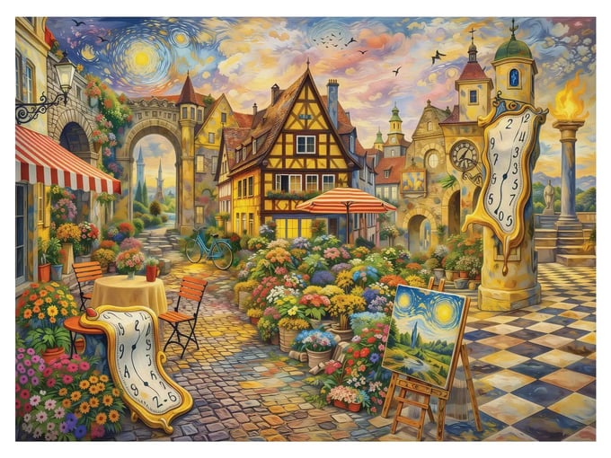 Sanatın İzleri - 1000 Parça Puzzle - 1223