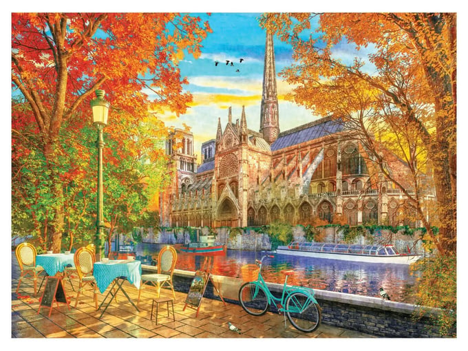 Sonbaharda Notre Dame-1000 Parça Puzzle-1176