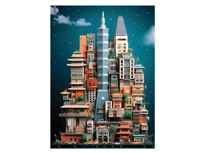 Taipei - 1000 Parça Puzzle - 1187