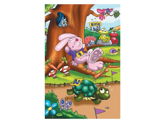 TAVŞAN İLE KAPLUMBAĞA,15 PARÇA