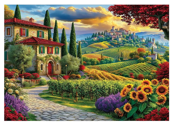 Toskana Bağları - 700 Parça Puzzle - 2714