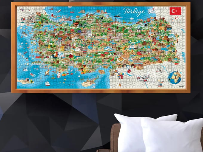 Türkiye Haritası - 1500 Parça Puzzle - 3793
