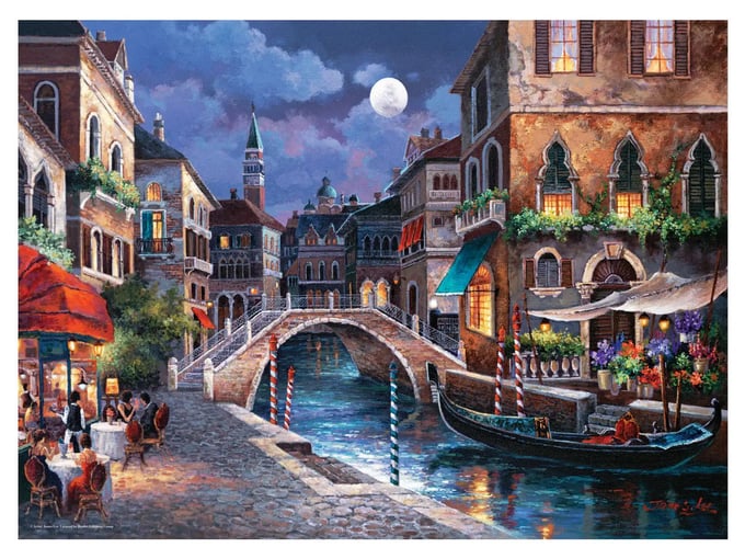 Venedik Sokakları II  - 1000 Parça Puzzle - 3087