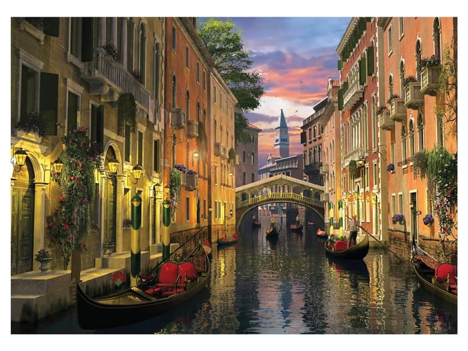 Venedikte Alacakaranlık  - 3000 Parça Puzzle - 490