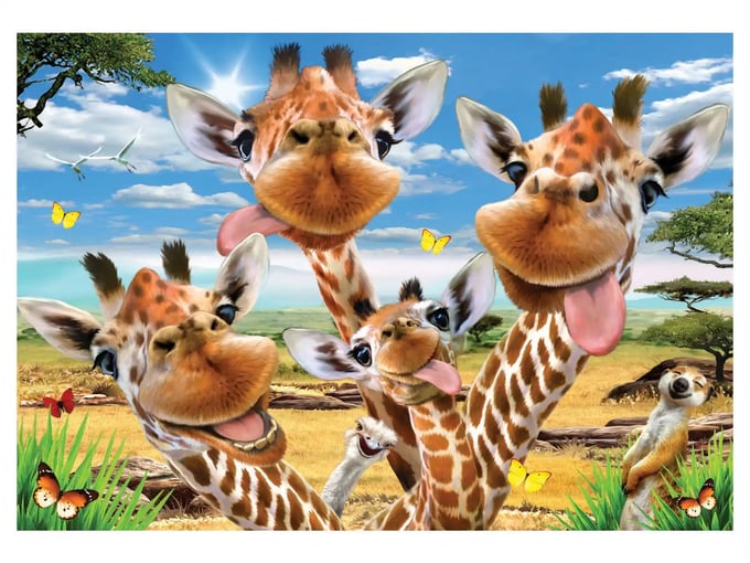 Zürafa Selfisi - 500 Parça Puzzle - 3617