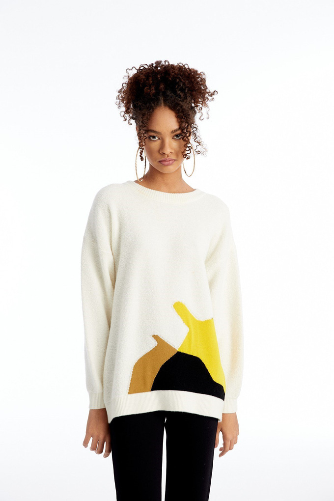 Knit Ecru Oversize Sweater