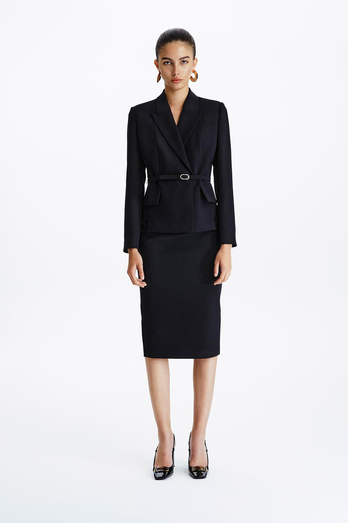 High-Waist Midi Skirt