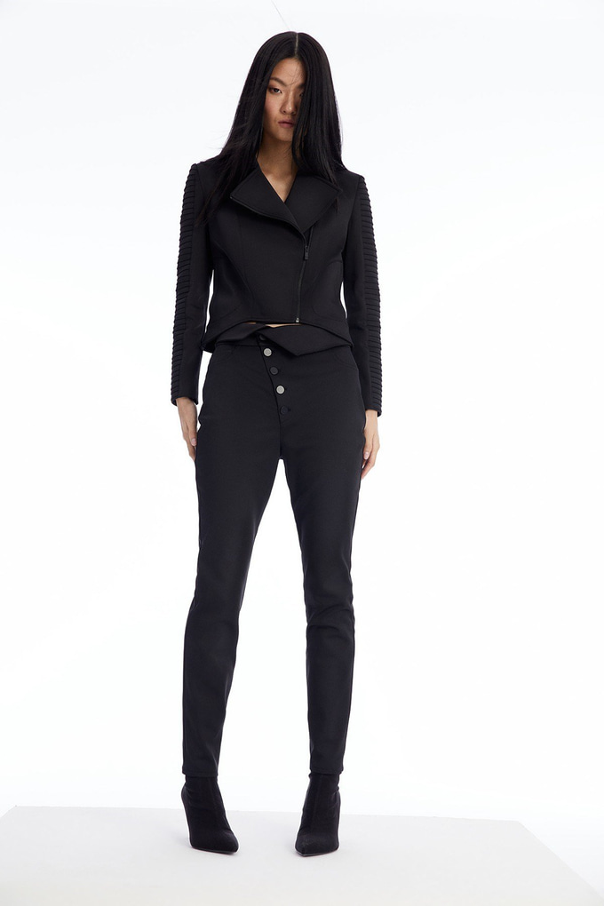 Asymmetric Black Trousers