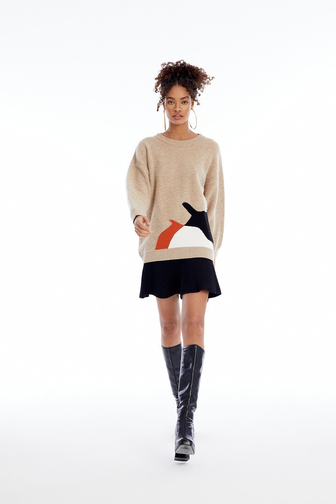 Knit Camel Oversize Sweater