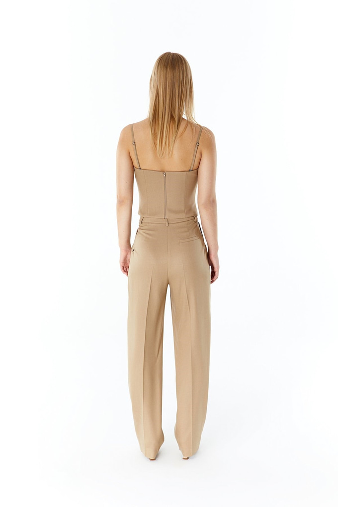 Askılı Camel Büstiyer Top