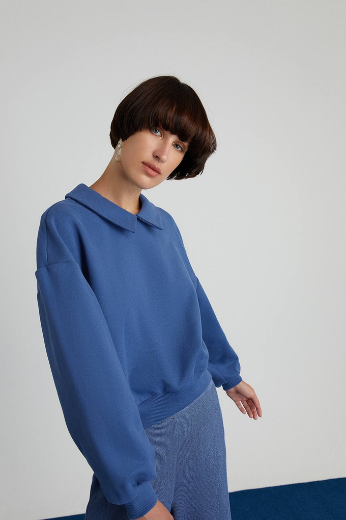 Bebe Yaka İndigo Sweat