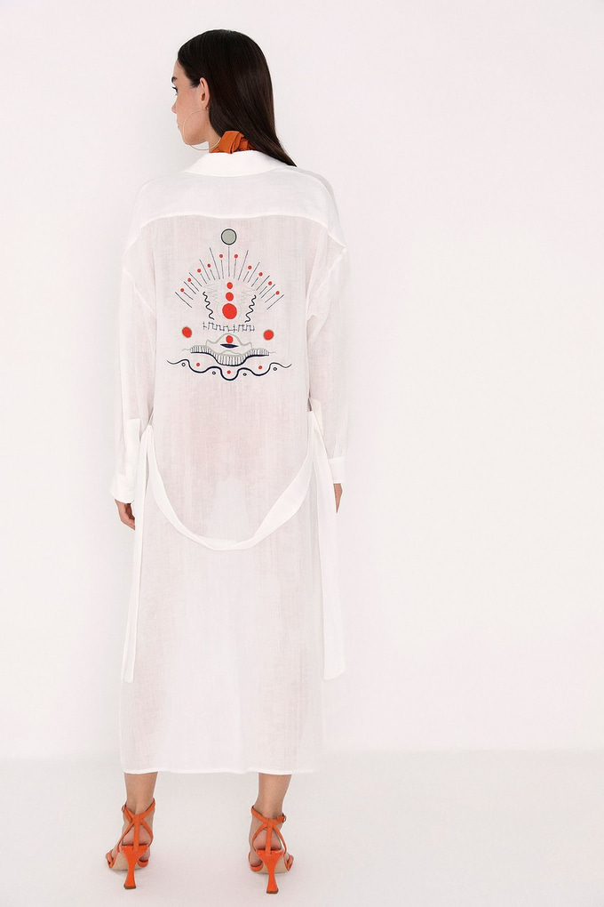 Beyaz Gömlek Elbise