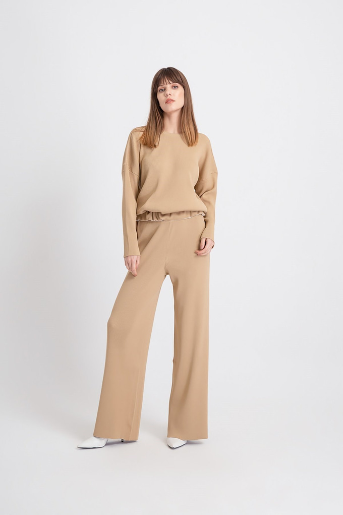 Bol Form Triko Pantolon A.Camel Renk