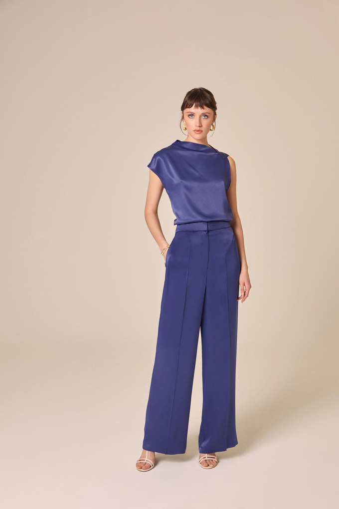 Bol Paça Lacivert Pantolon