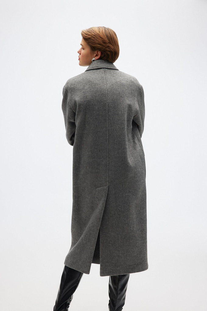 Cep Detaylı Oversize Kaban