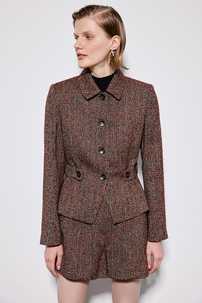 Düğme Detaylı Multi Tüvit Ceket