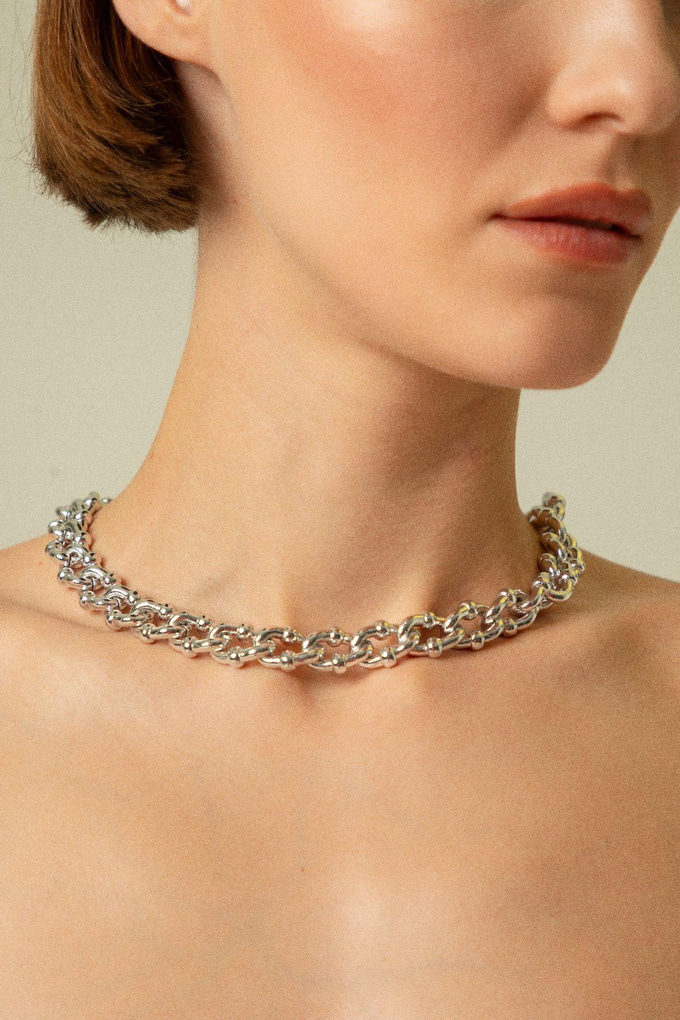 Silver Thick Chain Necklace