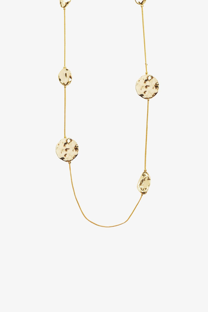 Halka Detaylı Gold Kolye