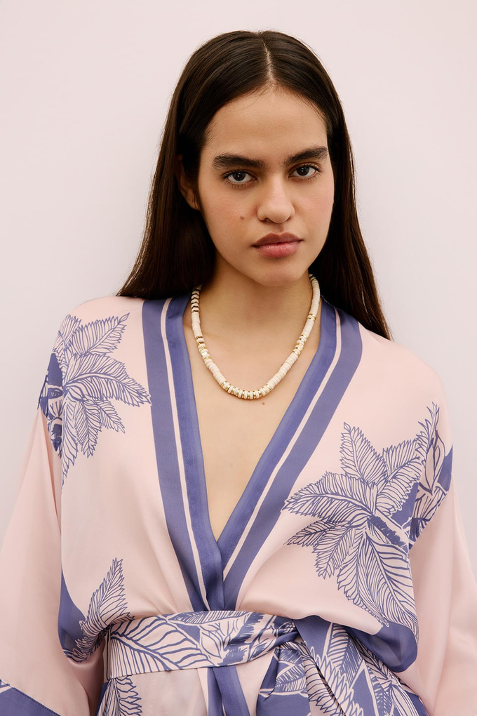 Howlite Stone Brass Necklace