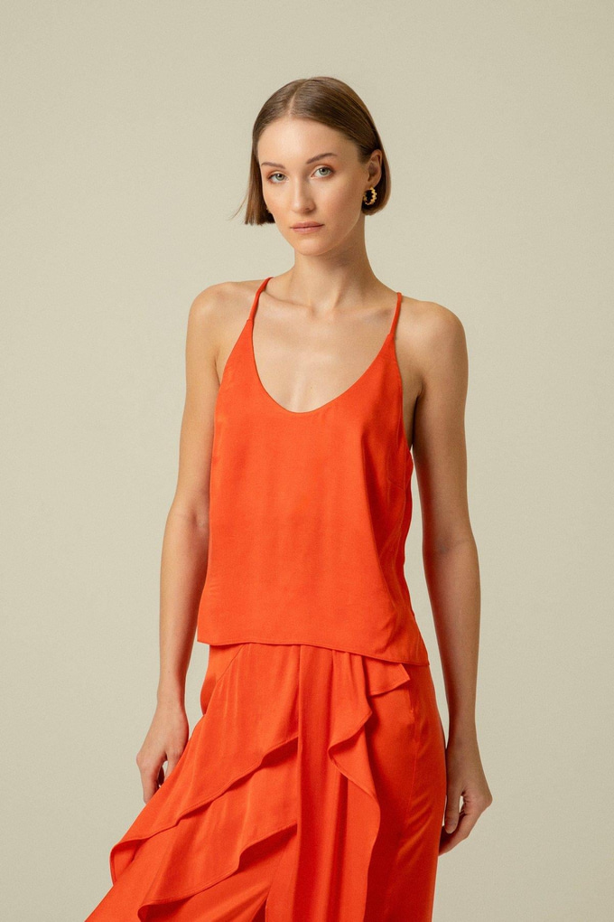 Thin Strapped Coral Bustier