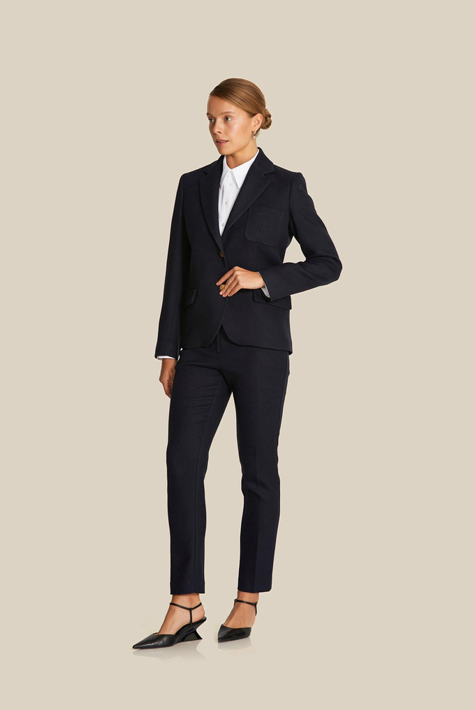 Klasik Kesim Lacivert Kaşe Pantolon