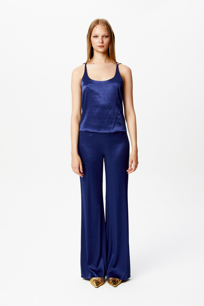 Satin Top with Open Back