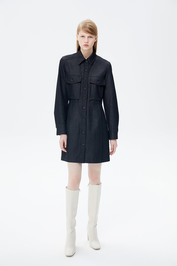 Sırt Dekolteli Siyah Mini Elbise