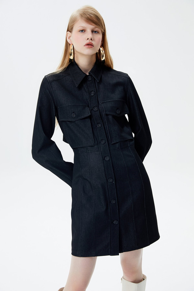 Sırt Dekolteli Siyah Mini Elbise