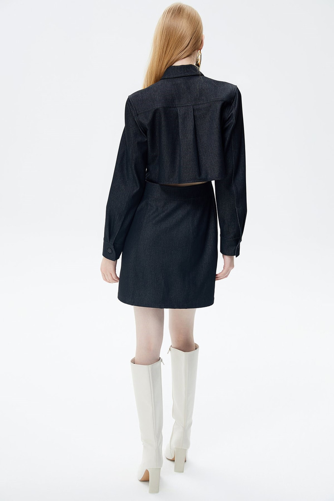 Sırt Dekolteli Siyah Mini Elbise