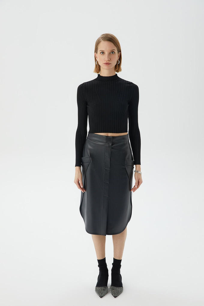 Siyah Basic Triko Top