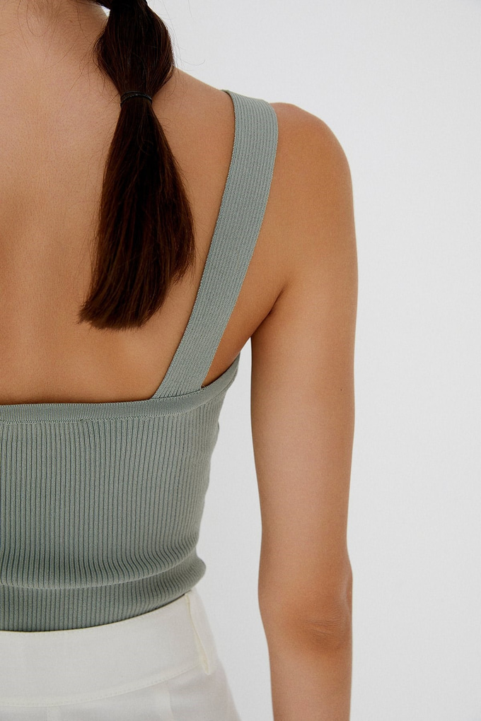 V-Neck Knit Top
