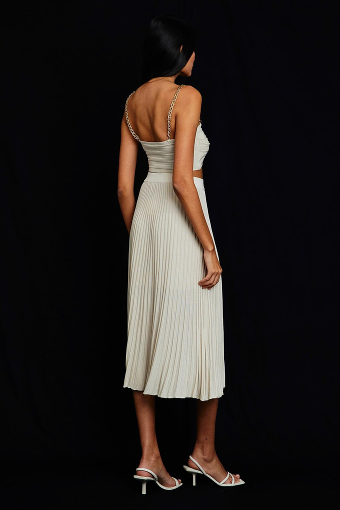 Zincir Askılı Ekru Triko Top