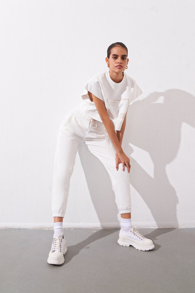  Ekru Jogger Fit Pantalon
