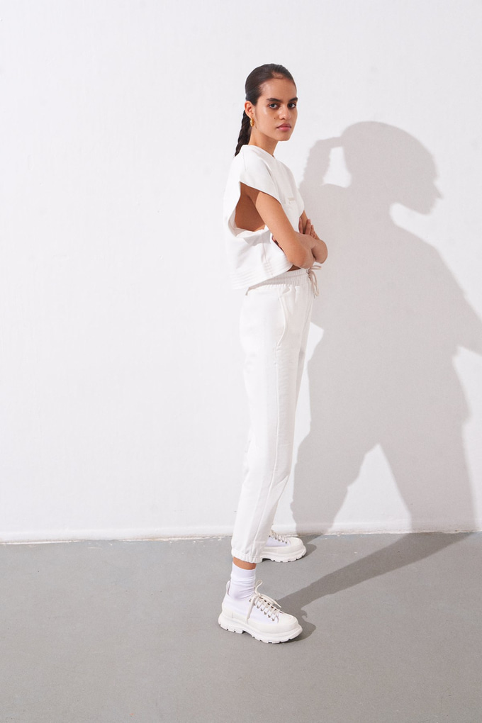  Ekru Jogger Fit Pantalon