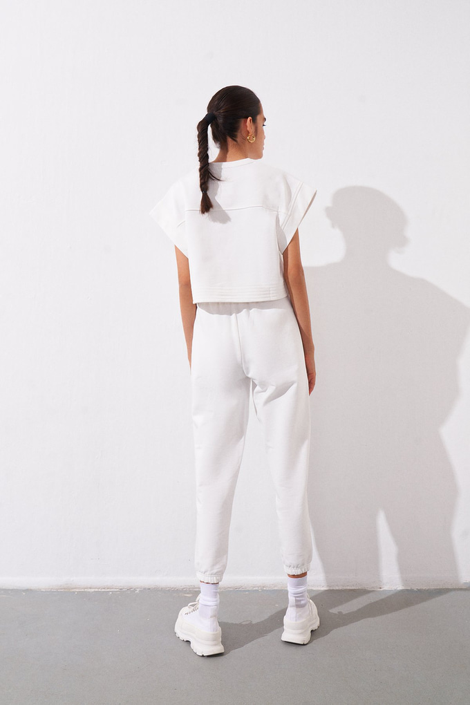  Ekru Jogger Fit Pantalon