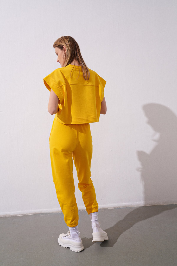  Sarı Jogger Fit Pantalon