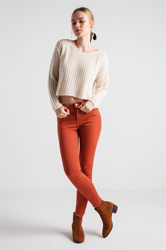 XTSY 839 CREAM RENK SWEATER
