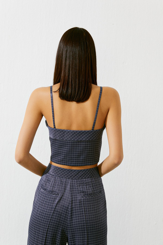 Askılı Kruvaze Crop Top