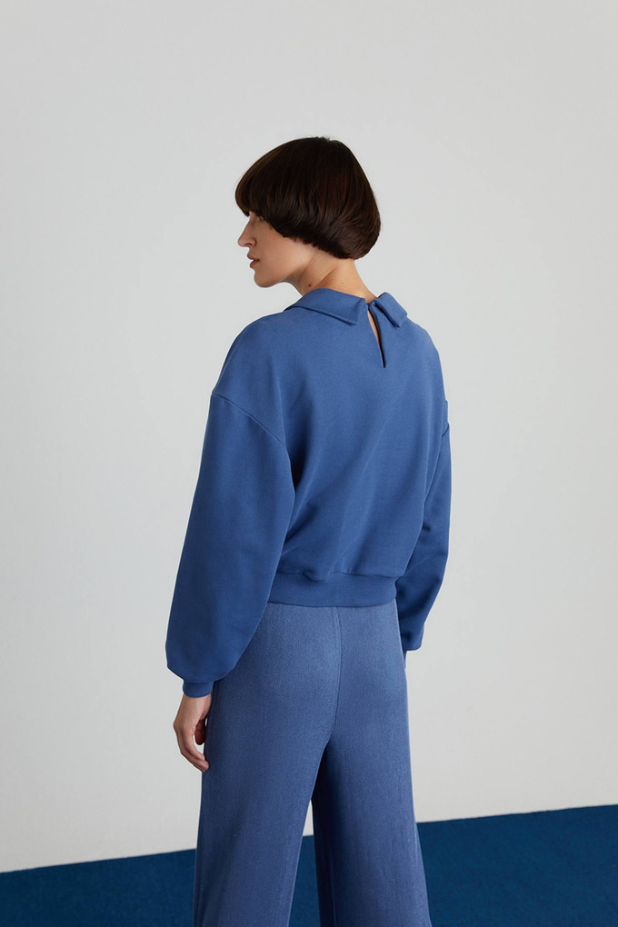 Bebe Yaka İndigo Sweat