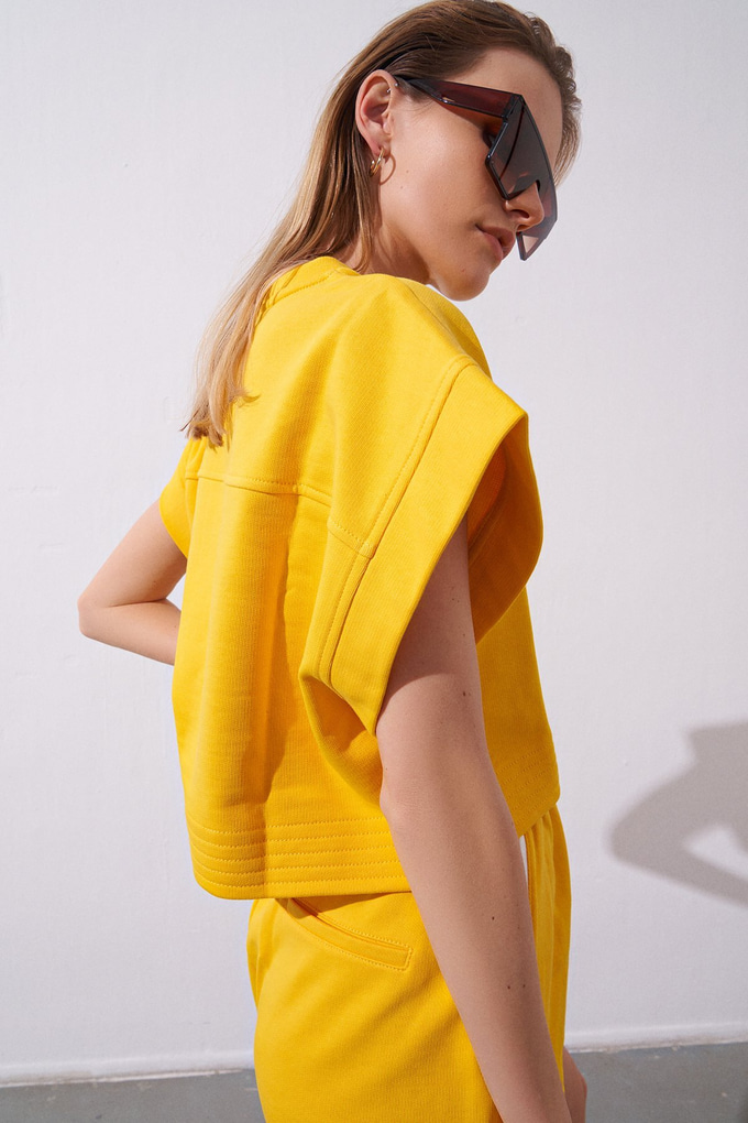 Crop Fit Spor T-Shirt