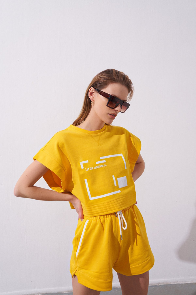 Crop Fit Spor T-Shirt